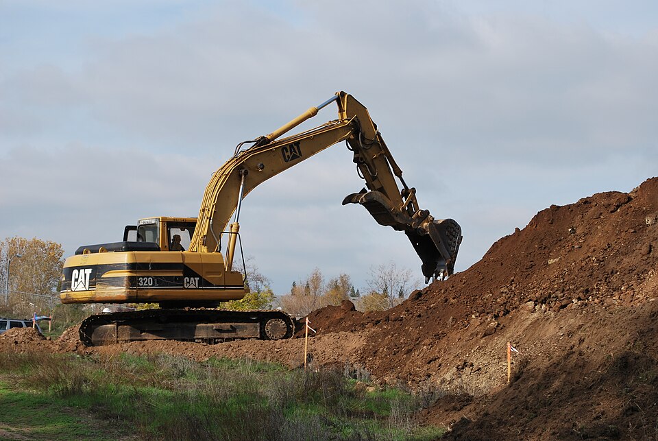 CAT 320 excavator on site